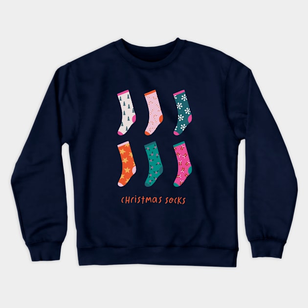 Christmas Socks Crewneck Sweatshirt by Duchess Plum